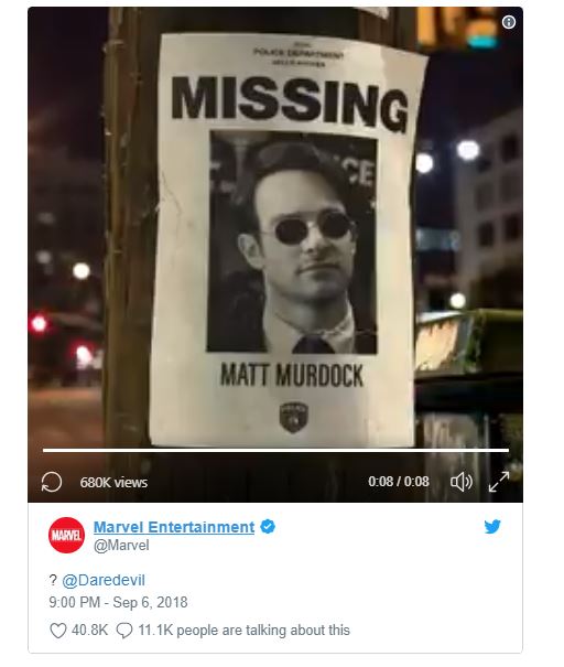poster matt murdock menghilang dalam daredevil musim ketiga