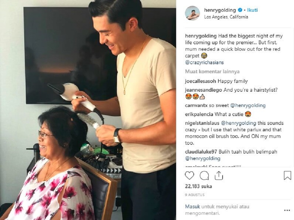 Henry Golding dan Ibunya