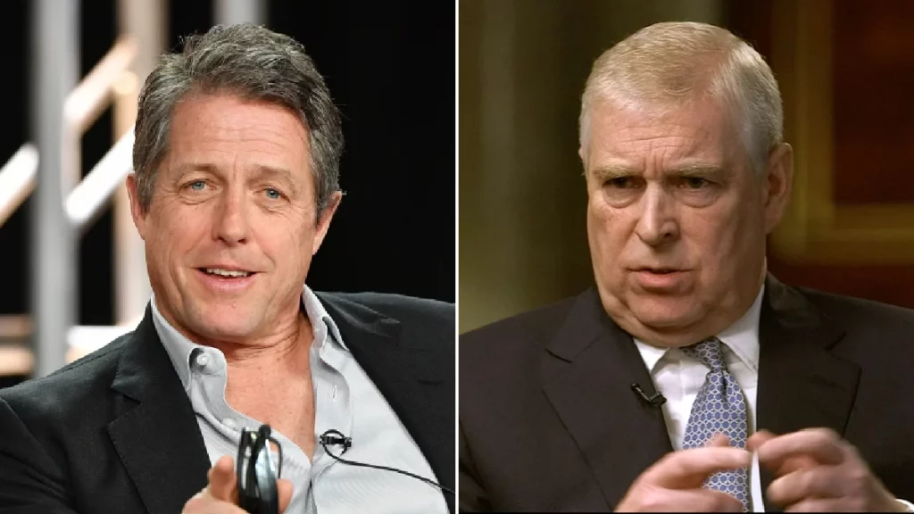 Hugh Grant sebagai Pangeran Andreew dalam film Scoop