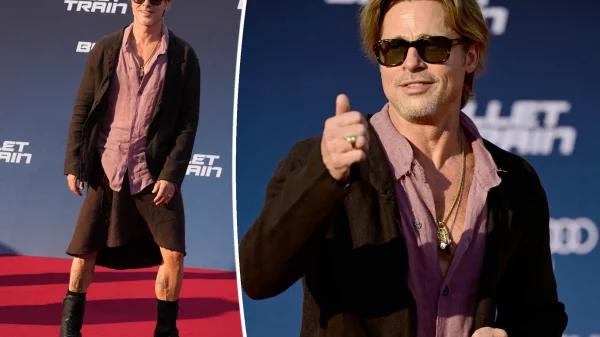 Brad Pitt saat karpet merah Bullet Train di Berlin