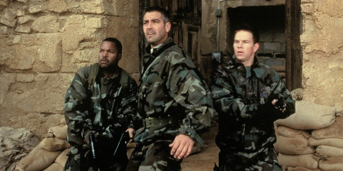 Ice Cube, George Clooney, dan Mark Wahlberg dalam Three Kings