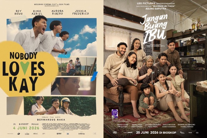Film Indonesia yang tayang di bioskop Juni 2026 menghadirkan Nobody Loves Kay dan Jangan Buang Ibu