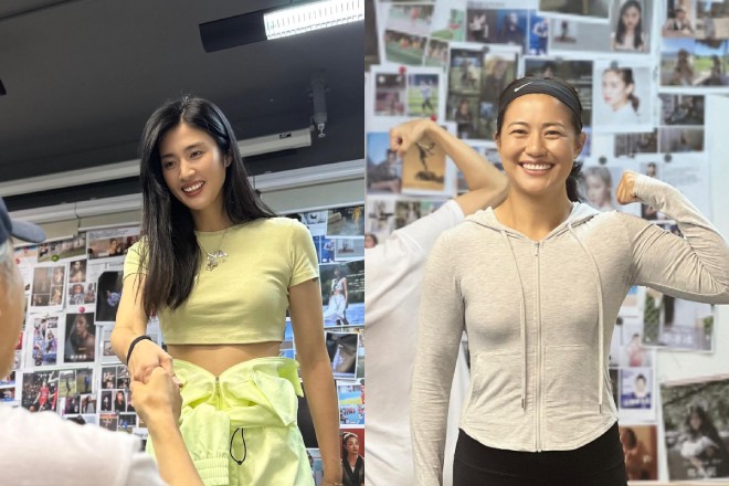 mantan pemain bola Zhao Lina dan Li Jiayue